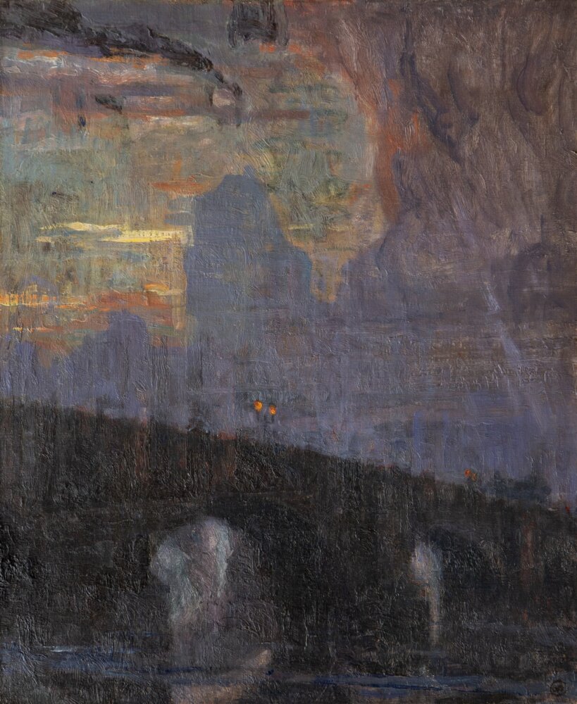 Albert Baertsoen, 'London Bridge, bij valavond', ca. 1915-19, Privéverzameling