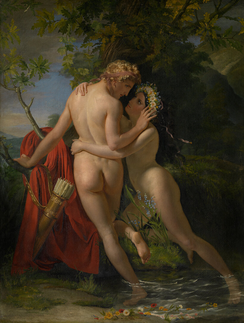 François-Joseph Navez, 'De nimf Salmacis en Hermaphroditus', 1829, MSK Gent