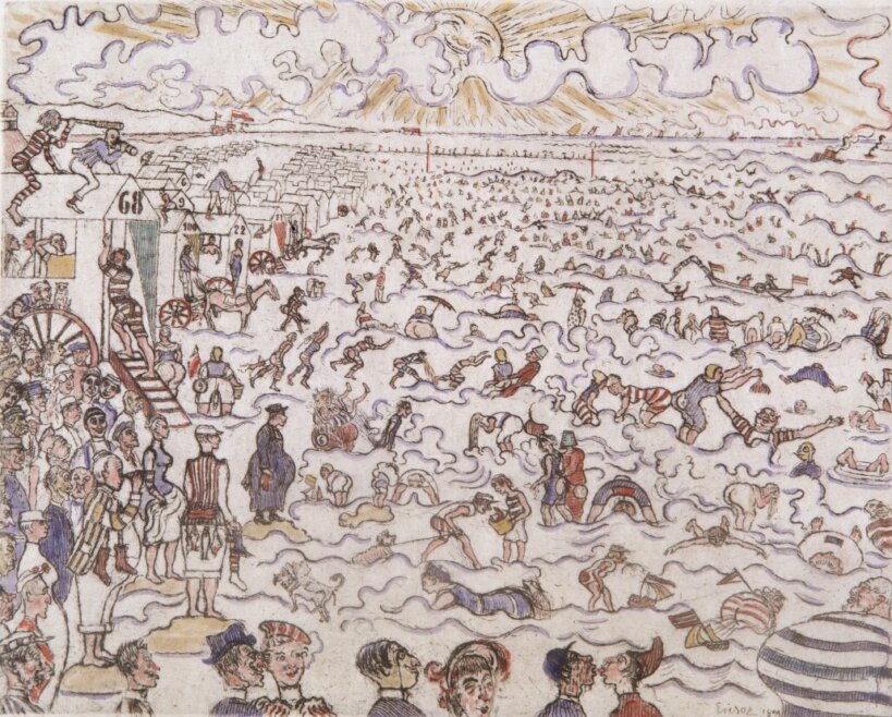 James Ensor, 'Les Bains à Ostende', 1899, MSK Gent