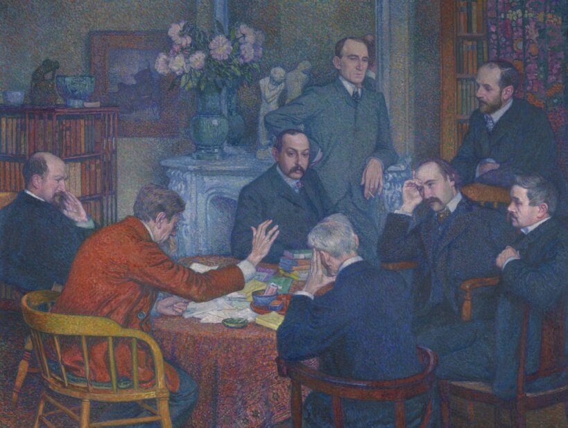 Théo Van Rysselberghe De lezing door Emile Verhaeren 1903 MSK Gent