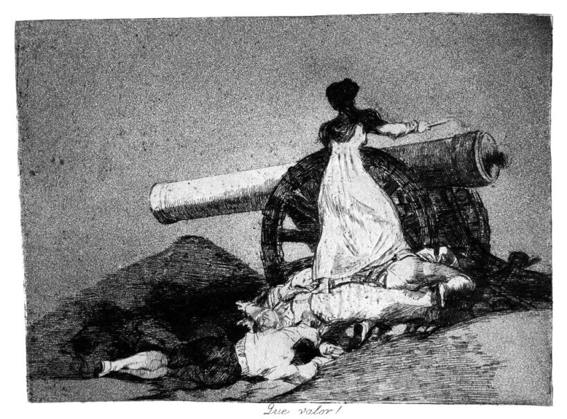 Francisco Goya, 'Que valor!; Los Desastres de la Guerra', c.1810-1813, MSK Gent.