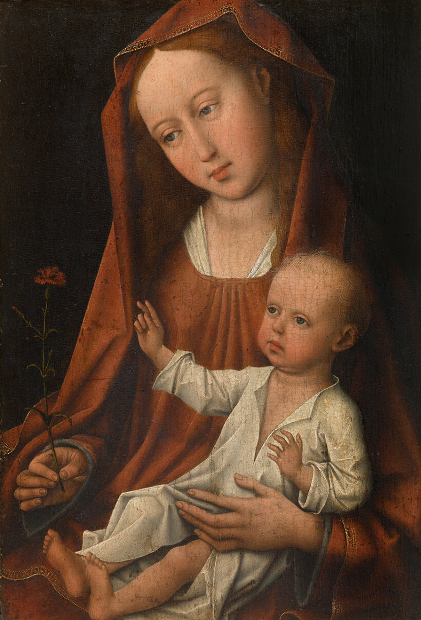 Rogier van der Weyden (entourage de), 'La Vierge à l’oeillet', vers 1480, MSK Gand