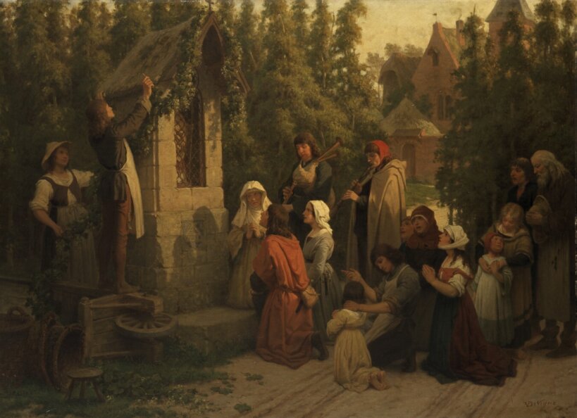 Félix De Vigne, 'Gebed voor de hopoogst', 19de eeuw, MSK Gent