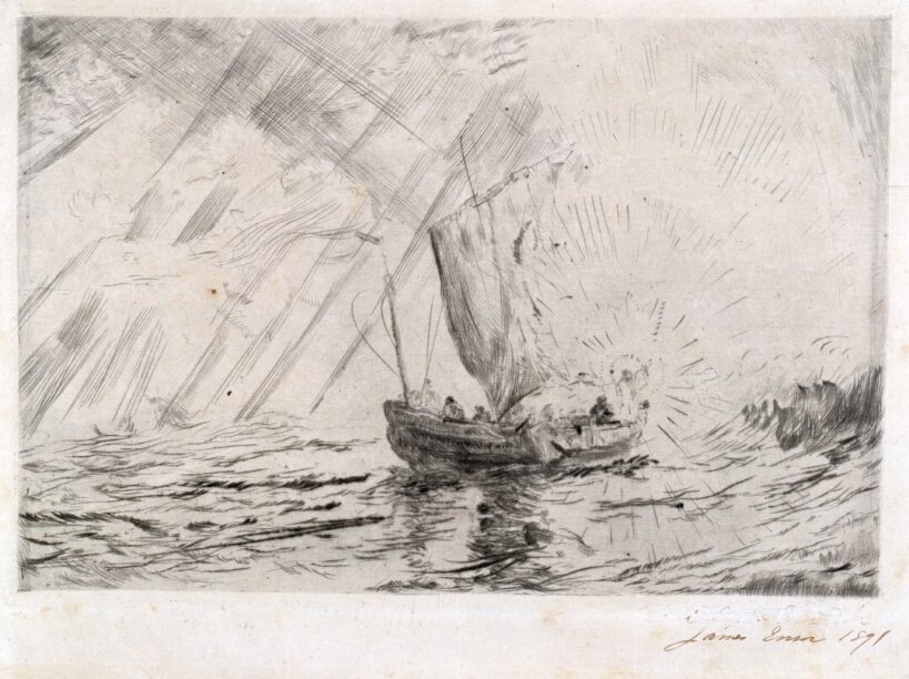 James Ensor, 'Christus bedaart de storm', 1886, MSK Gent